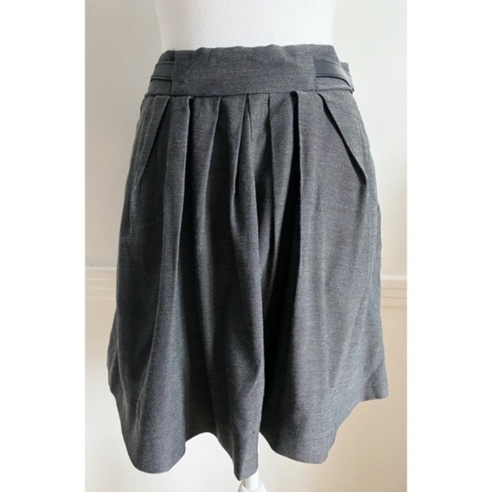 The Kooples • Grey Plated Belted Mini Skirt